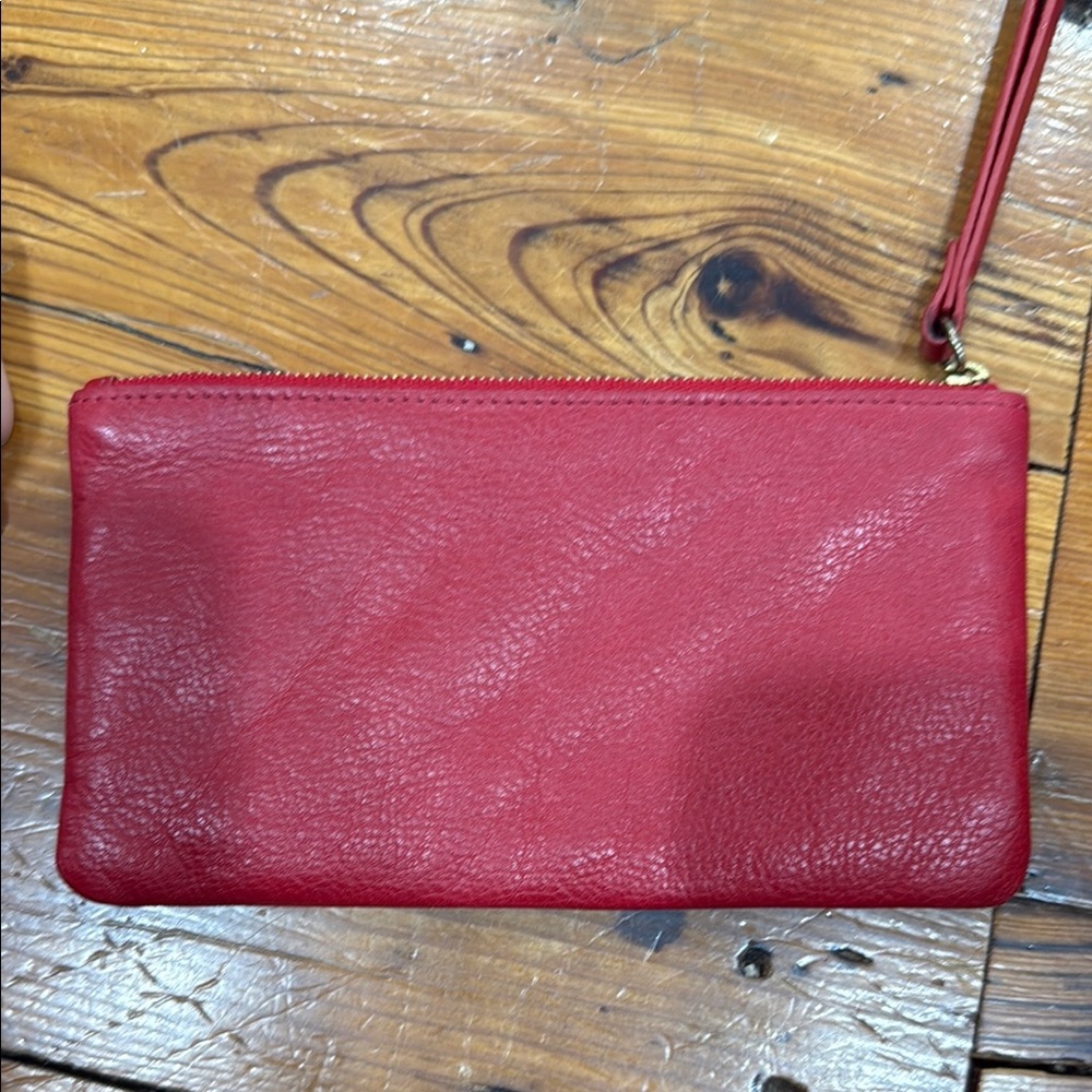 Cynthia Rowley Red Genuine Leather Wristlet Purse Wallet - Picture 7 of 11